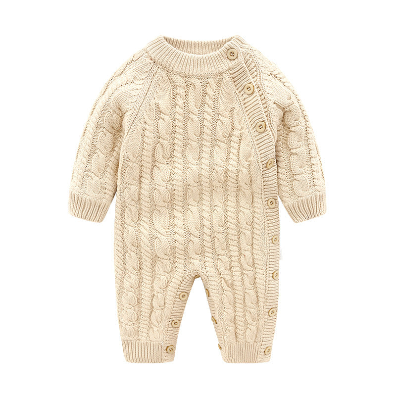 Fashion Newborn Baby Fleece-lined Jumpsuit