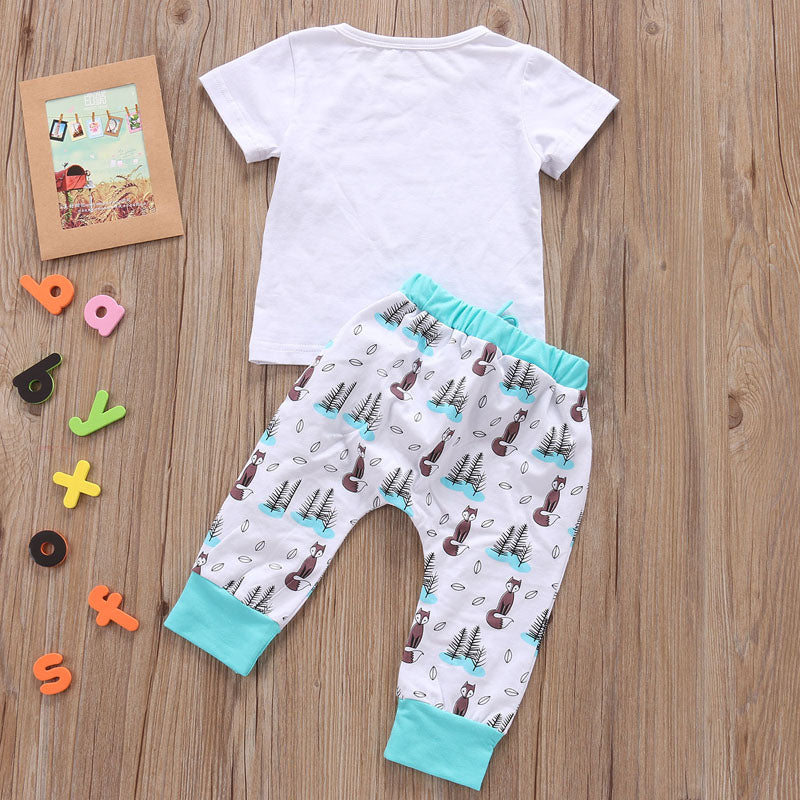 Newborn Baby Clothes Set T-shirt Tops+Pants Little Boys and Girls Outfits - gr8garms