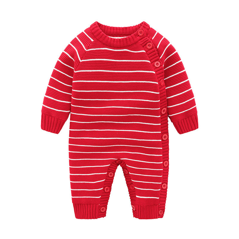 Fashion Newborn Baby Fleece-lined Jumpsuit