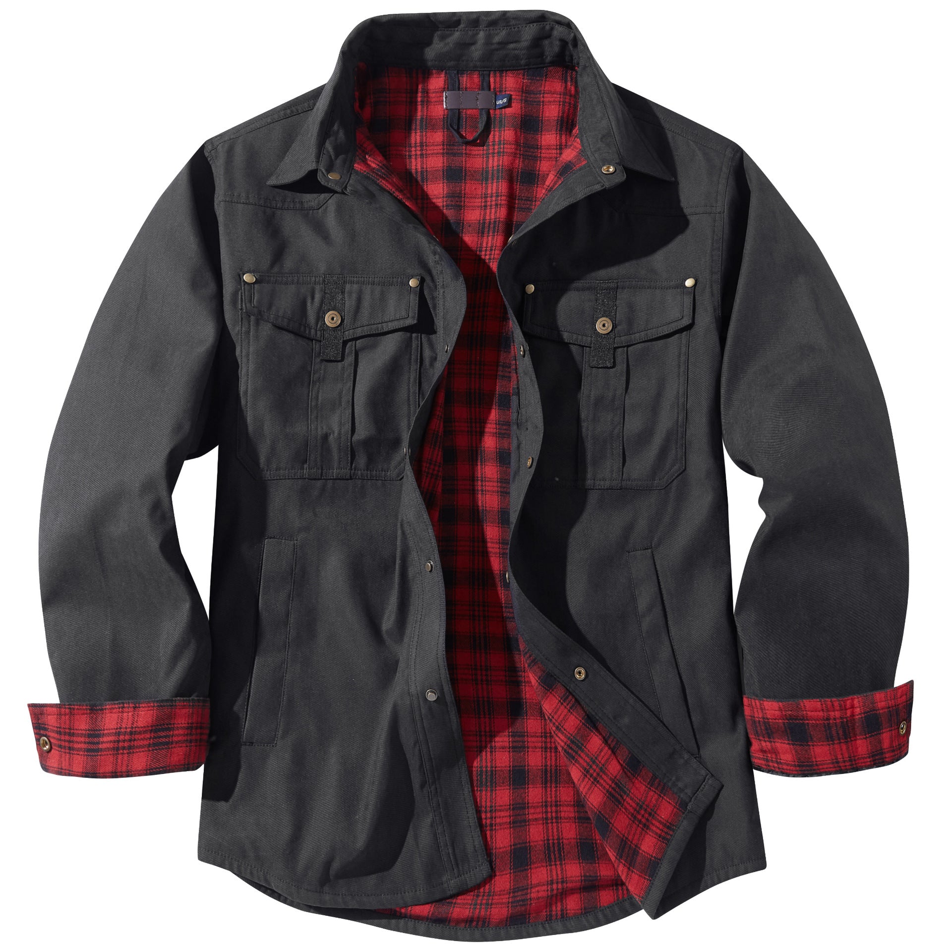 Lapel Plaid Flannel Casual Retro Western Style Jacket