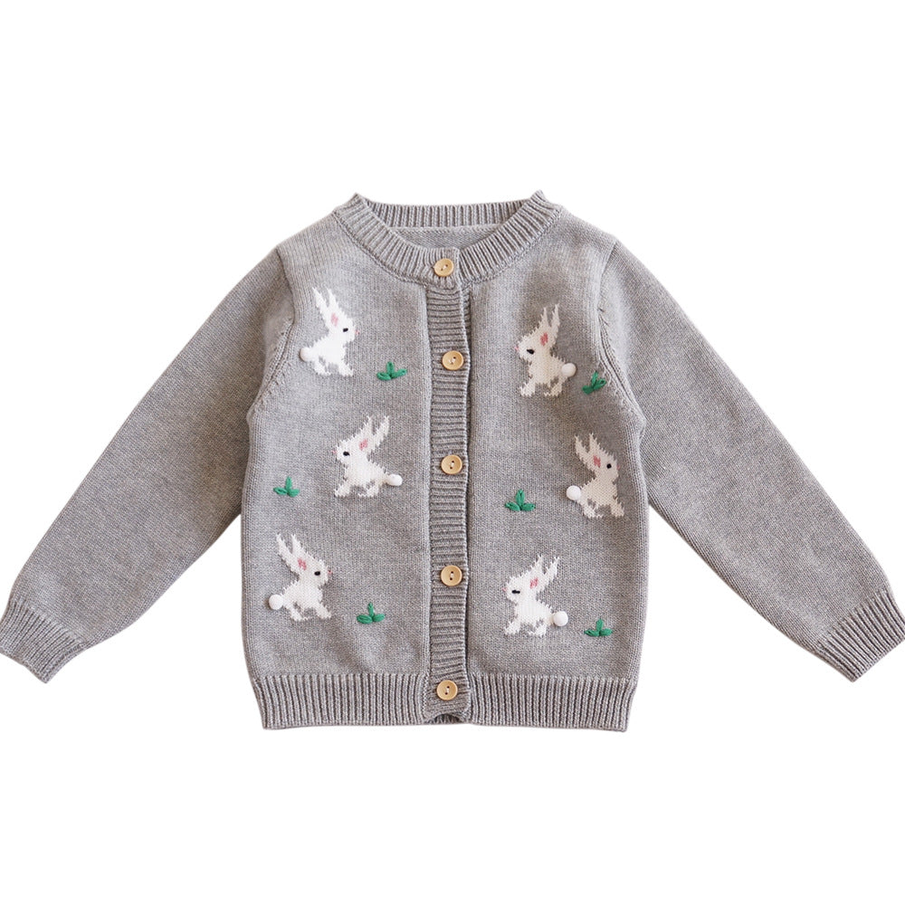 Autumn And Winter Sweater Girls' Baby Knitted Cardigan